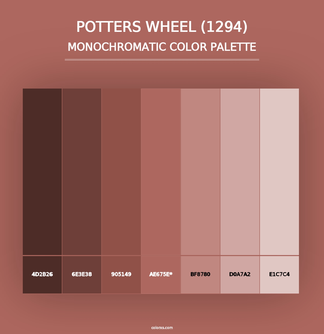 Potters Wheel (1294) - Monochromatic Color Palette