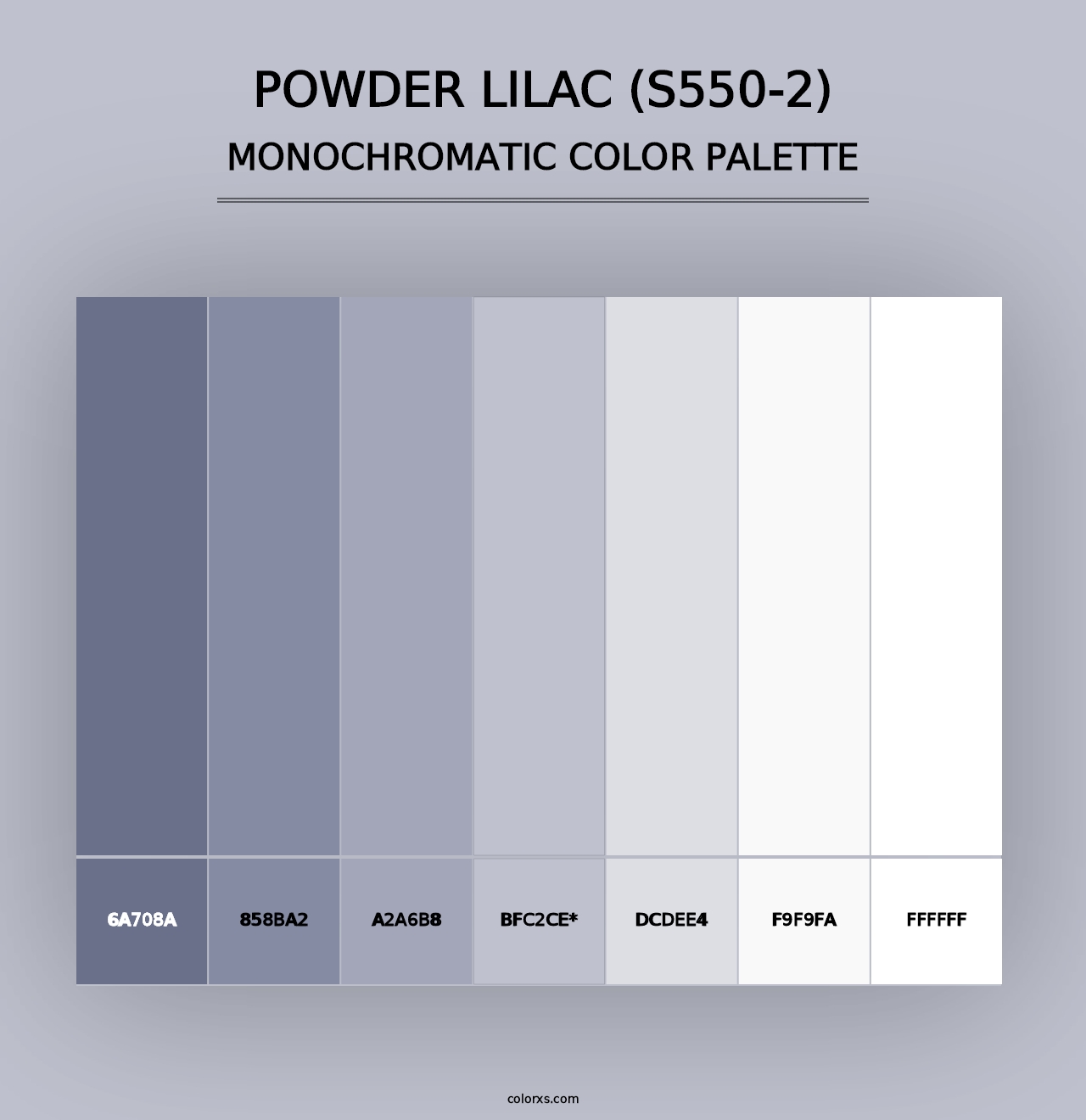 Powder Lilac (S550-2) - Monochromatic Color Palette