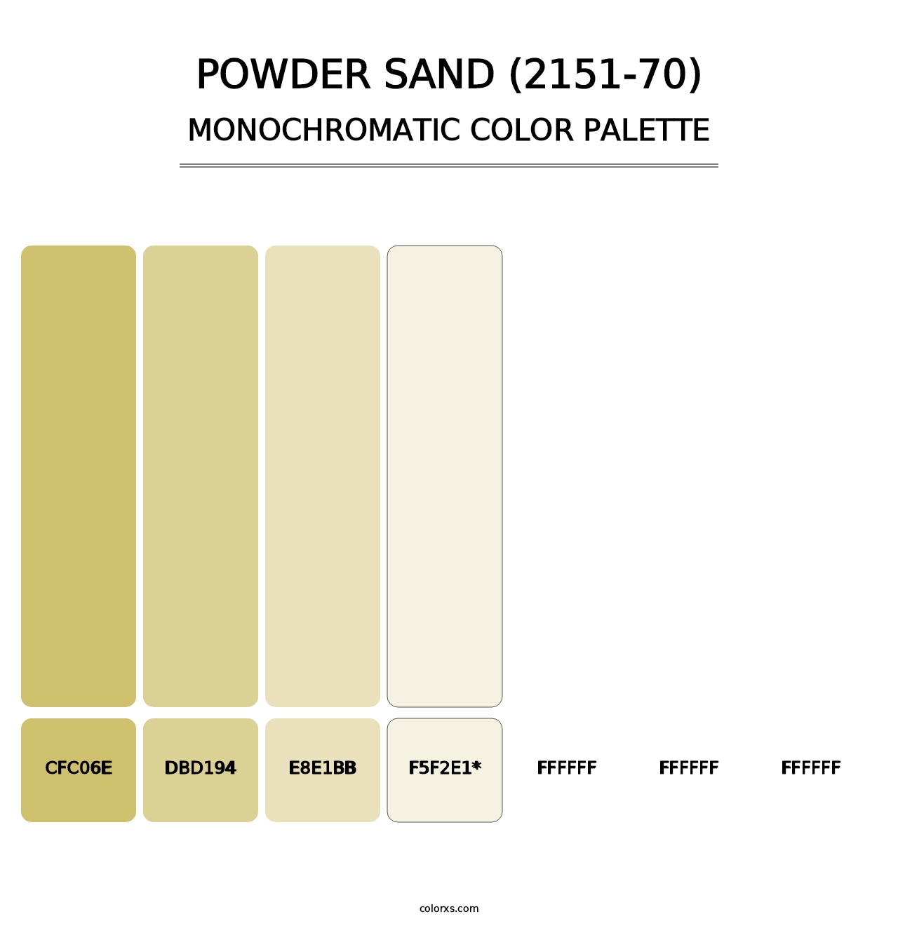 Powder Sand (2151-70) - Monochromatic Color Palette