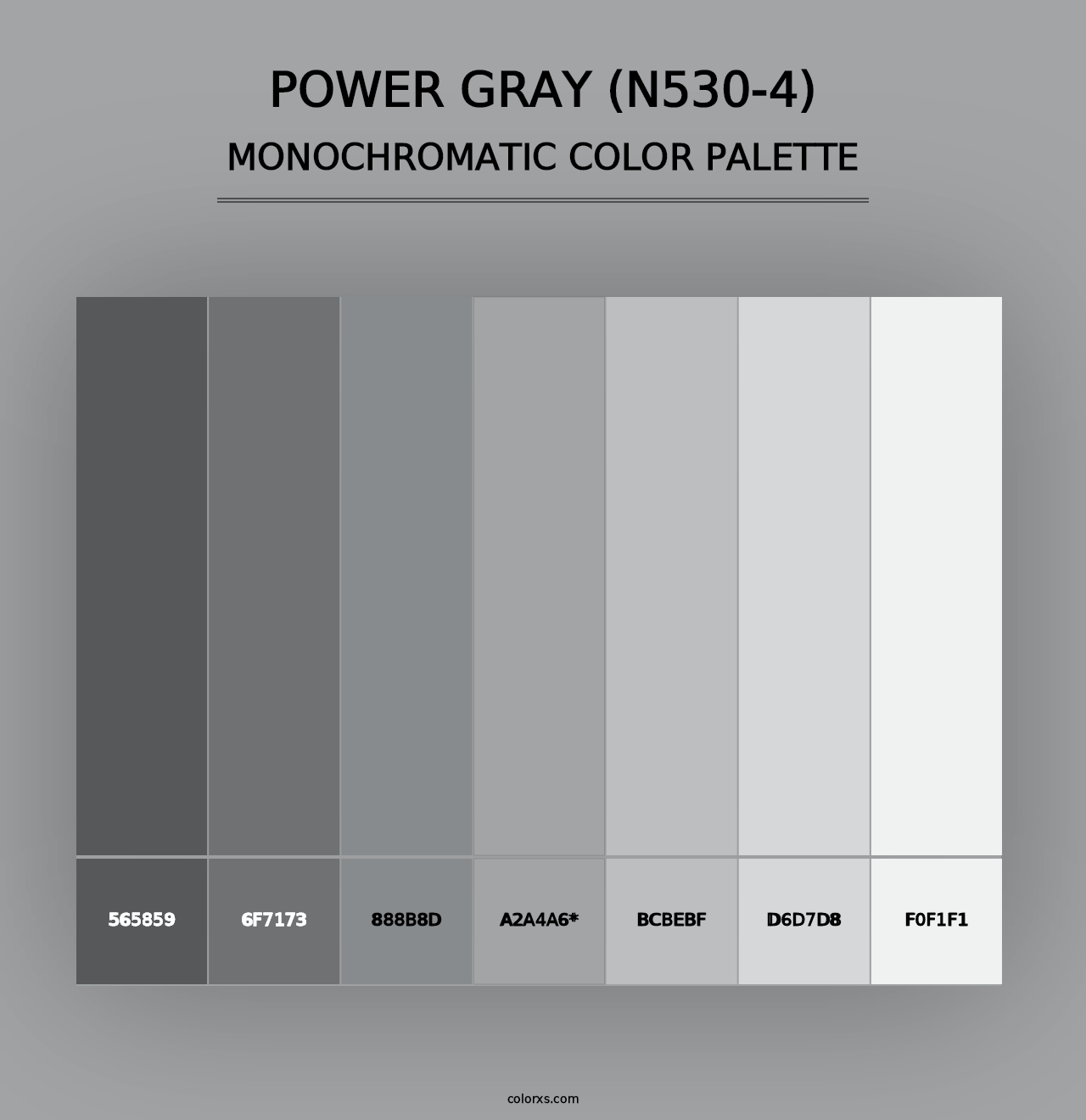 Power Gray (N530-4) - Monochromatic Color Palette