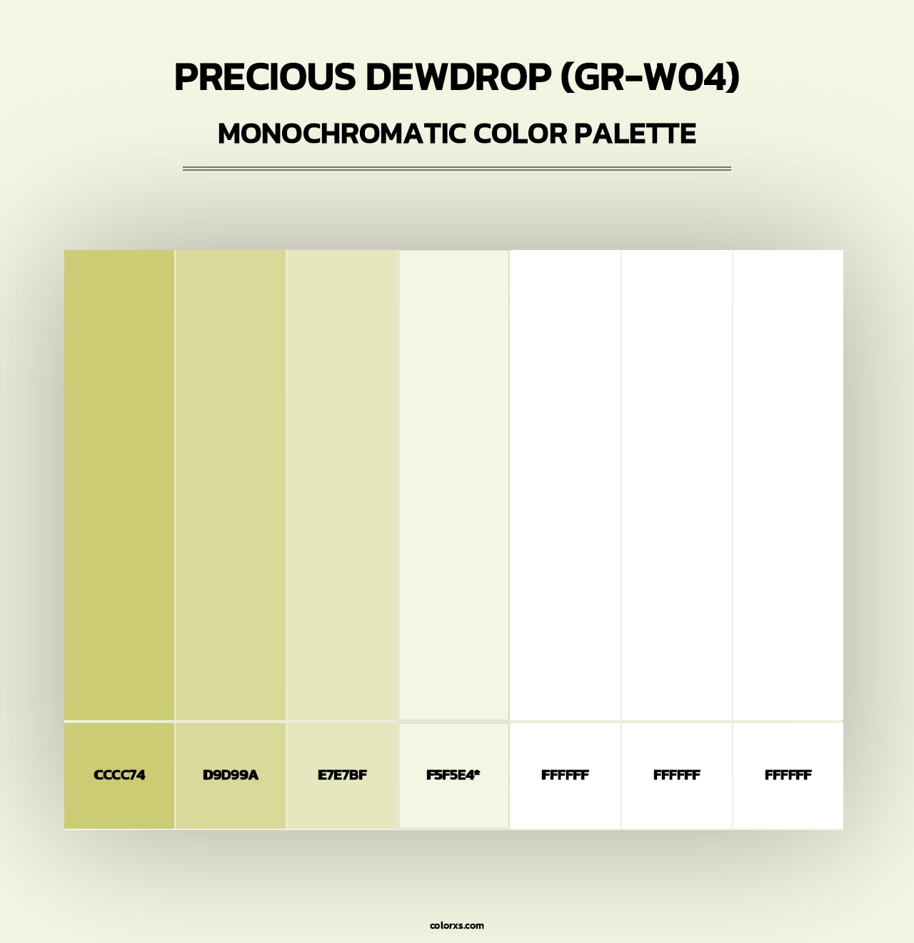 Precious Dewdrop (GR-W04) - Monochromatic Color Palette