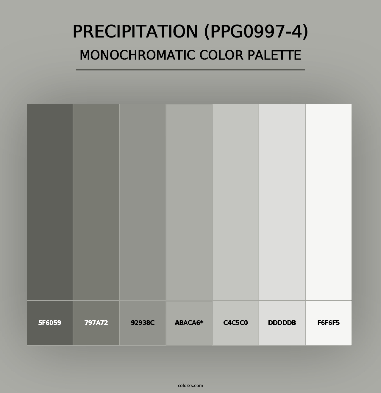 Precipitation (PPG0997-4) - Monochromatic Color Palette