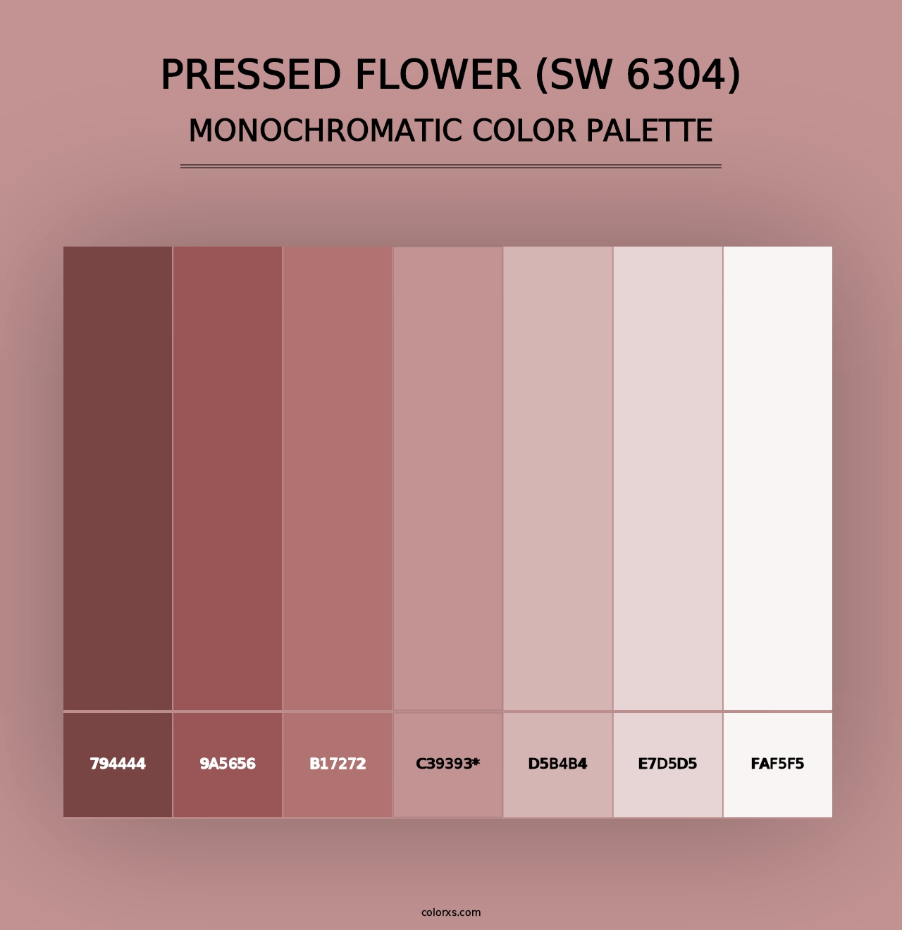 Pressed Flower (SW 6304) - Monochromatic Color Palette