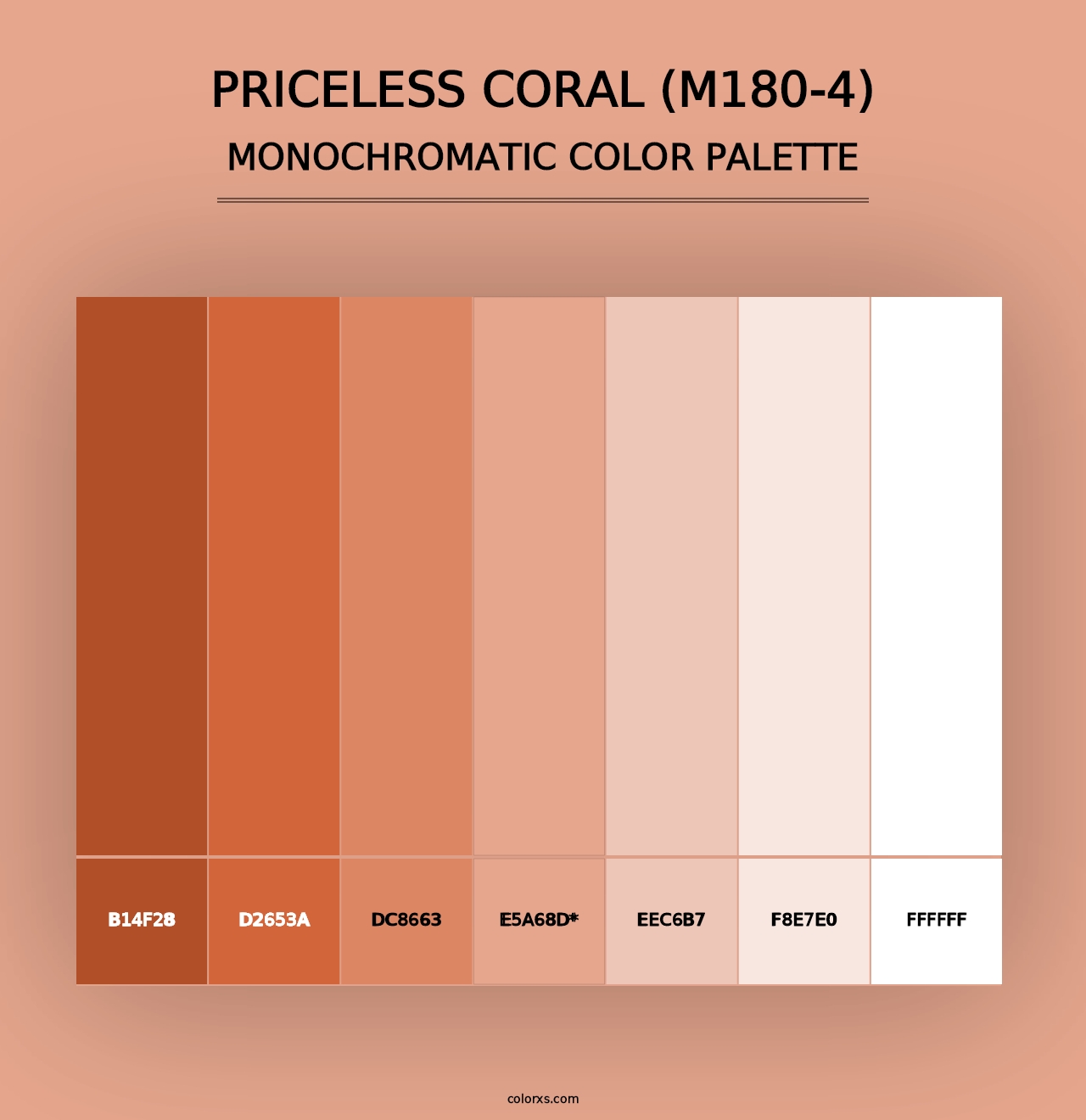 Priceless Coral (M180-4) - Monochromatic Color Palette