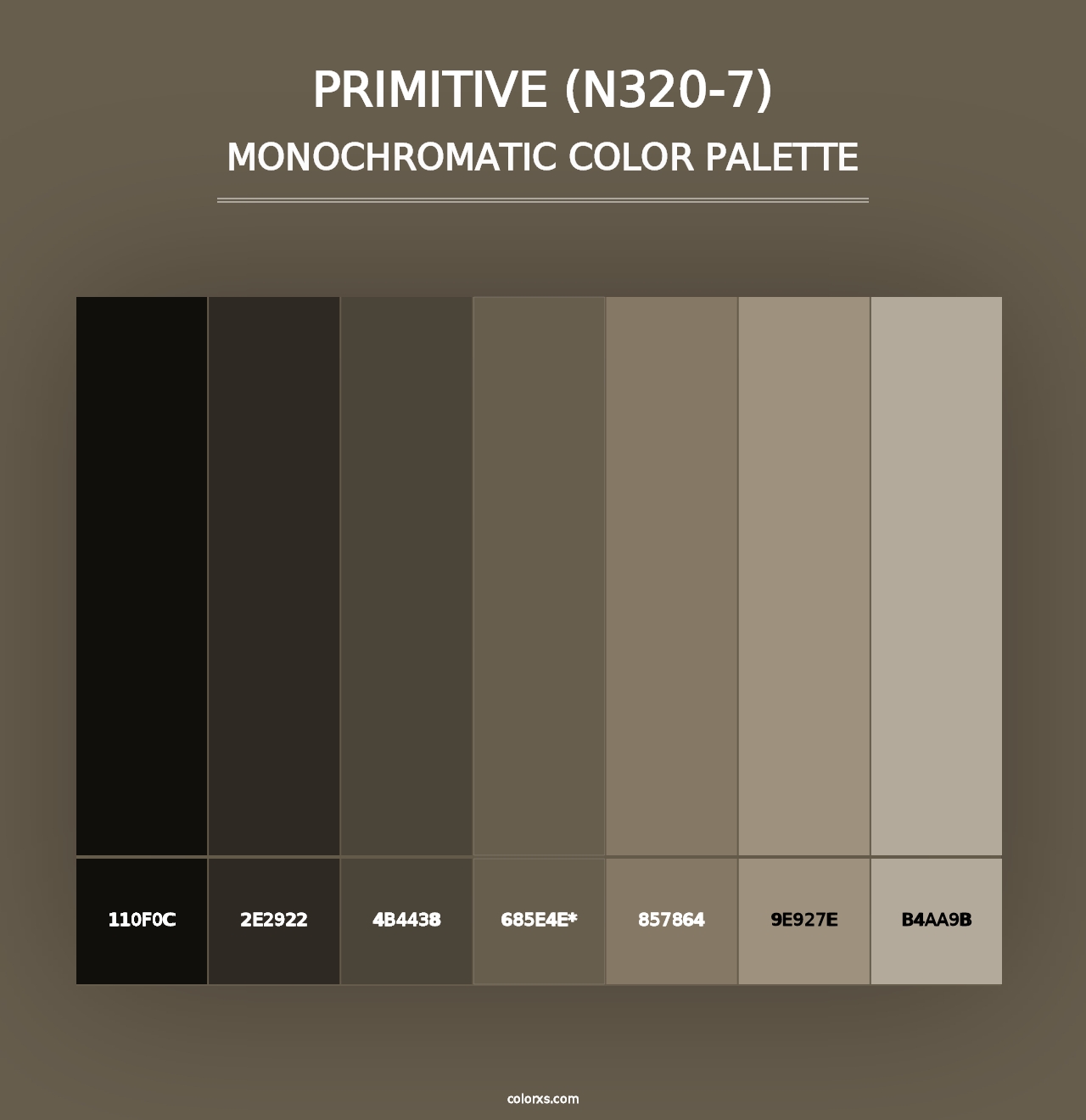 Primitive (N320-7) - Monochromatic Color Palette