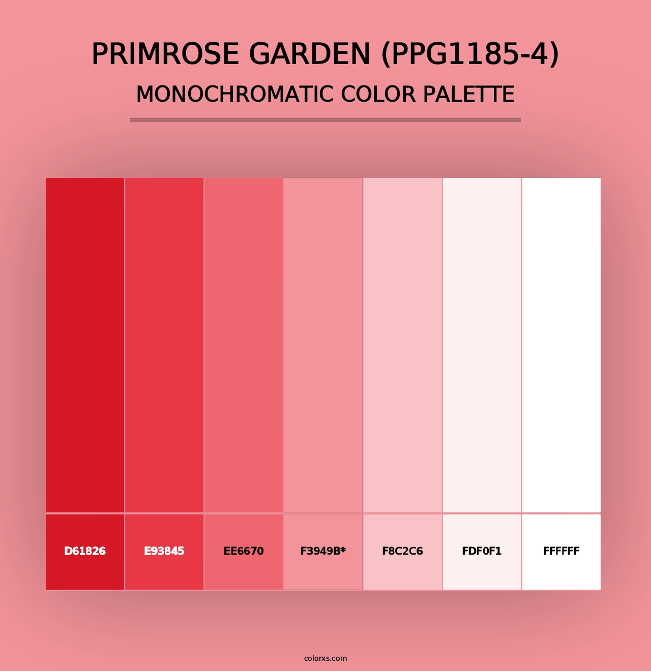 Primrose Garden (PPG1185-4) - Monochromatic Color Palette