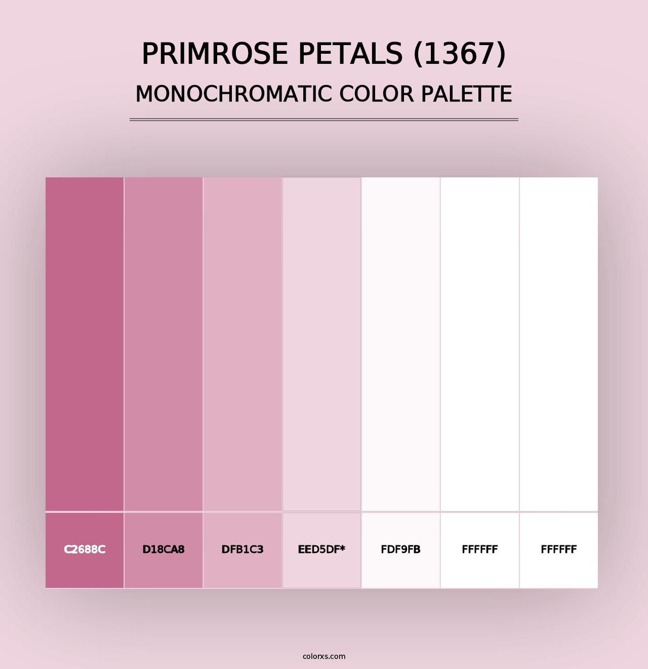 Primrose Petals (1367) - Monochromatic Color Palette