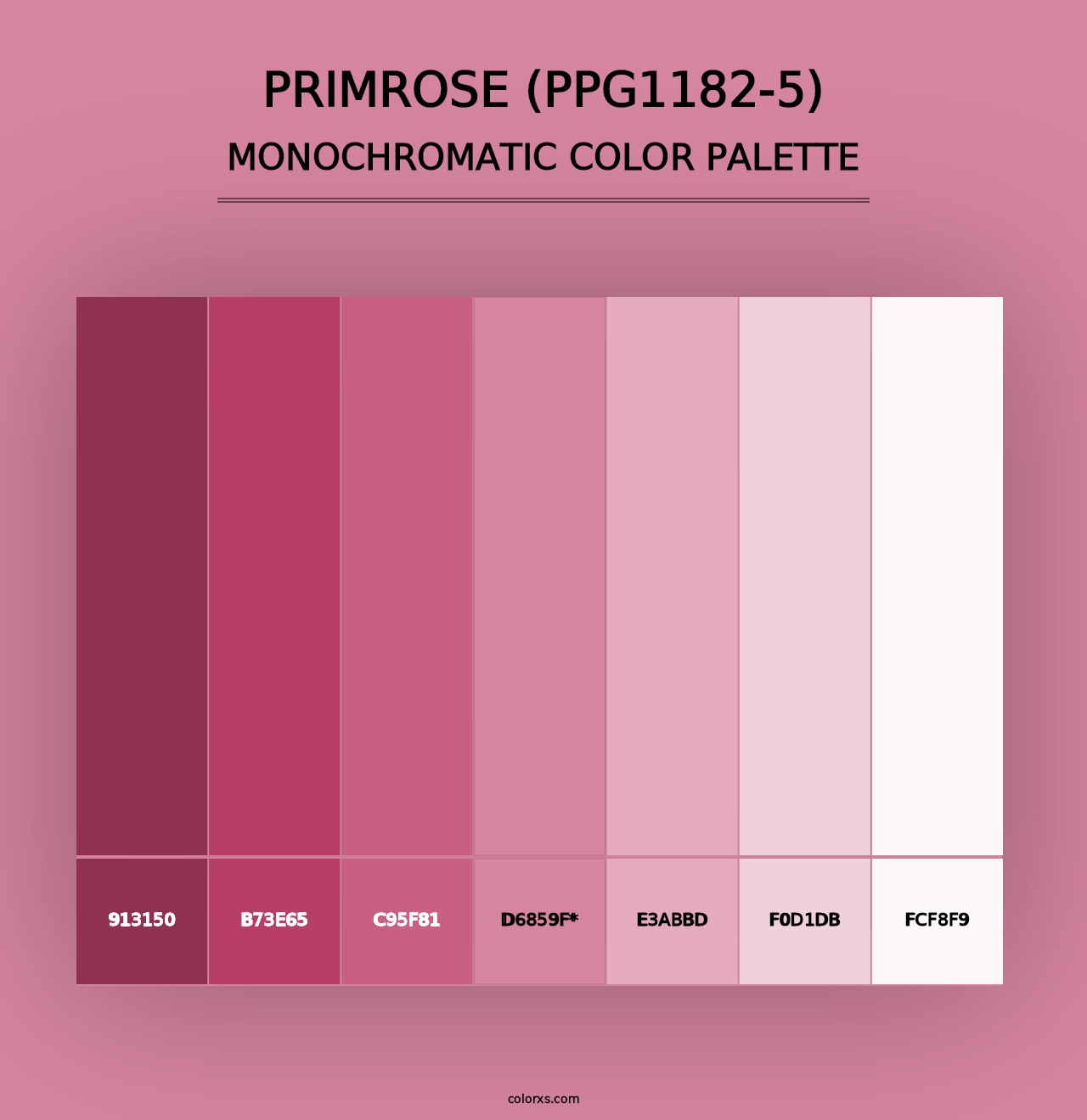 Primrose (PPG1182-5) - Monochromatic Color Palette