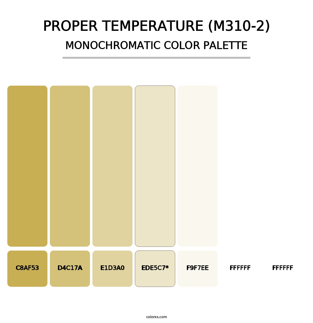 Proper Temperature (M310-2) - Monochromatic Color Palette