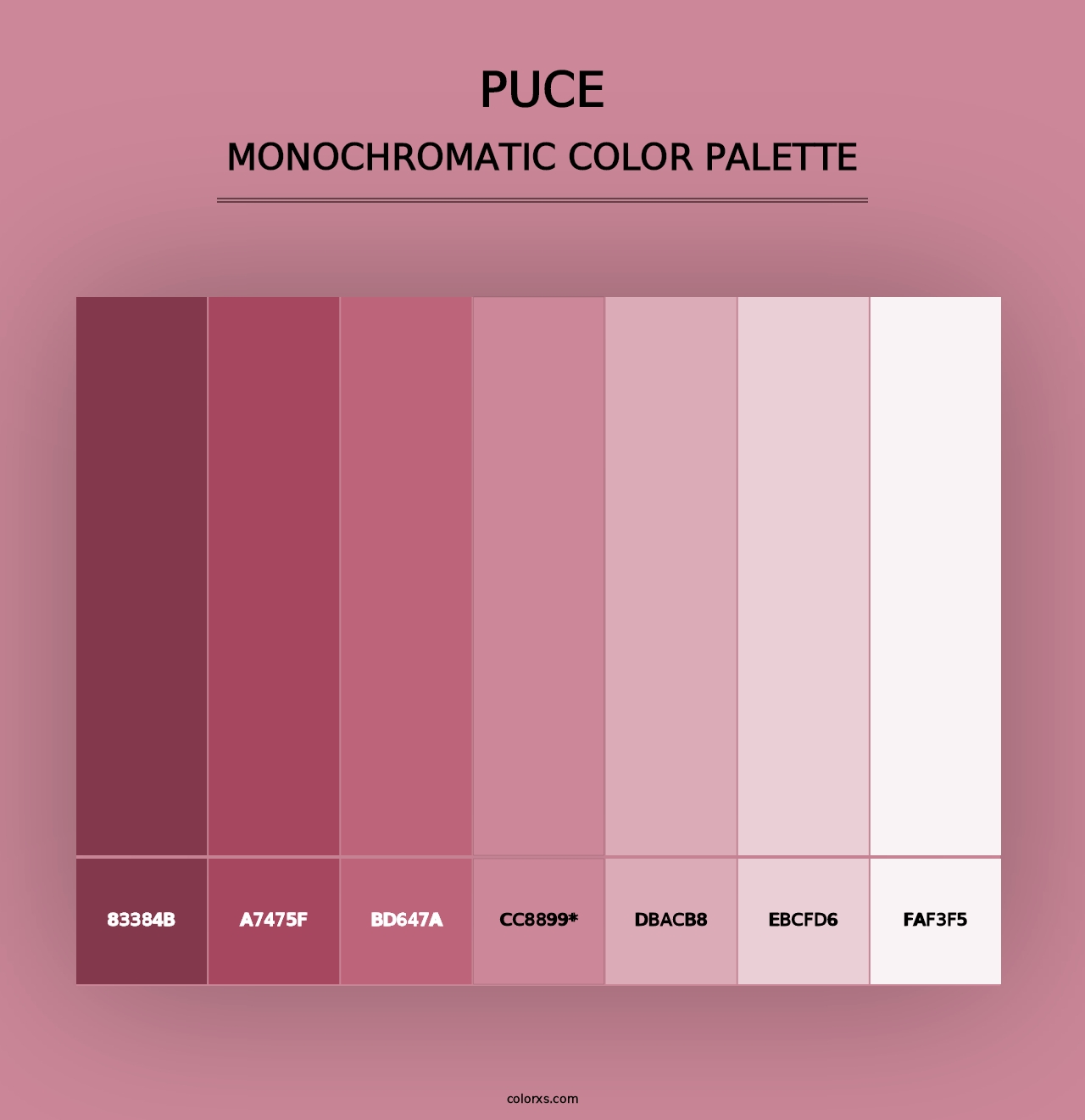 Puce - Monochromatic Color Palette