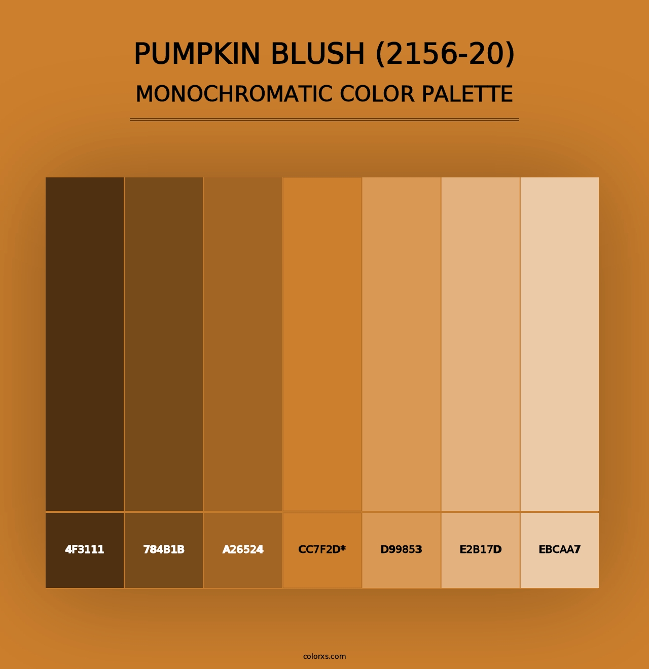 Pumpkin Blush (2156-20) - Monochromatic Color Palette