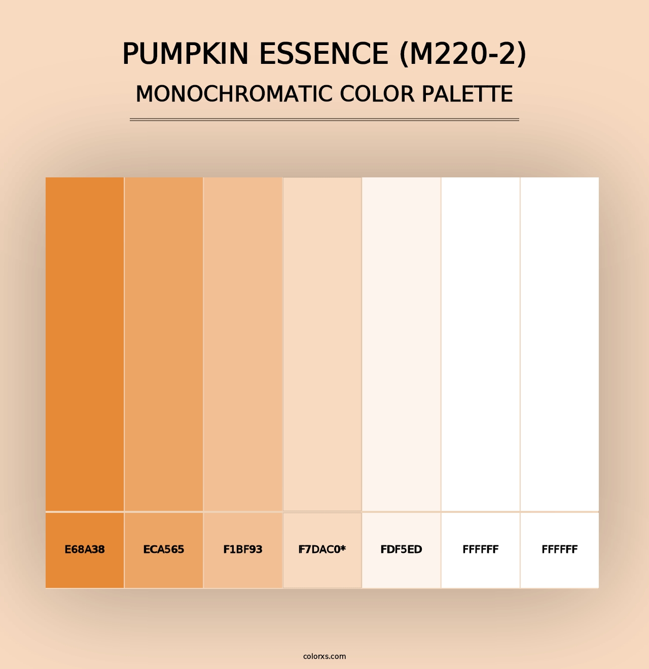 Pumpkin Essence (M220-2) - Monochromatic Color Palette