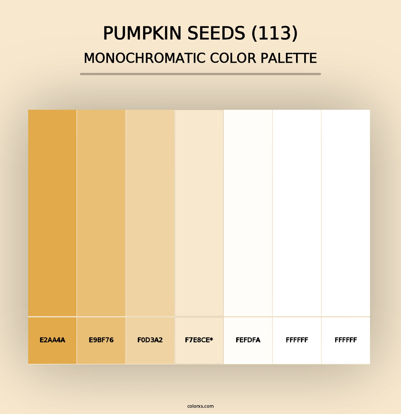 Pumpkin Seeds (113) - Monochromatic Color Palette