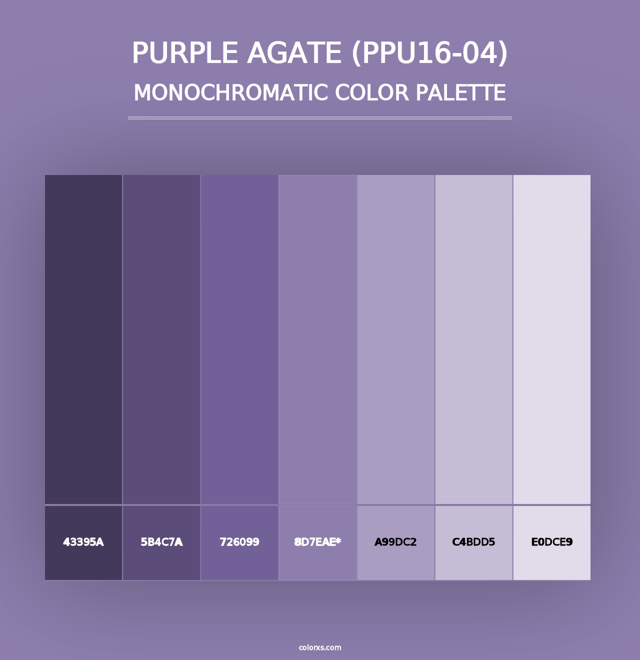 Purple Agate (PPU16-04) - Monochromatic Color Palette