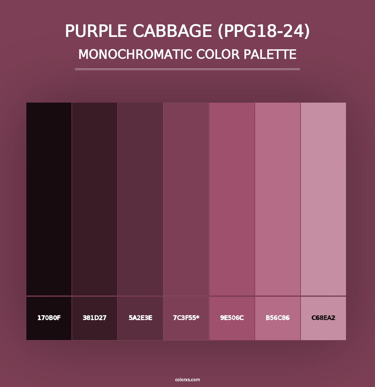 Purple Cabbage (PPG18-24) - Monochromatic Color Palette