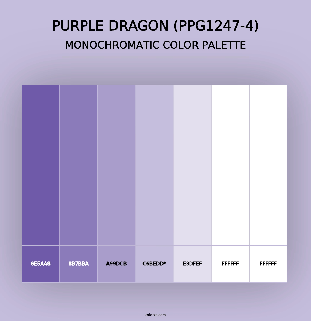 Purple Dragon (PPG1247-4) - Monochromatic Color Palette