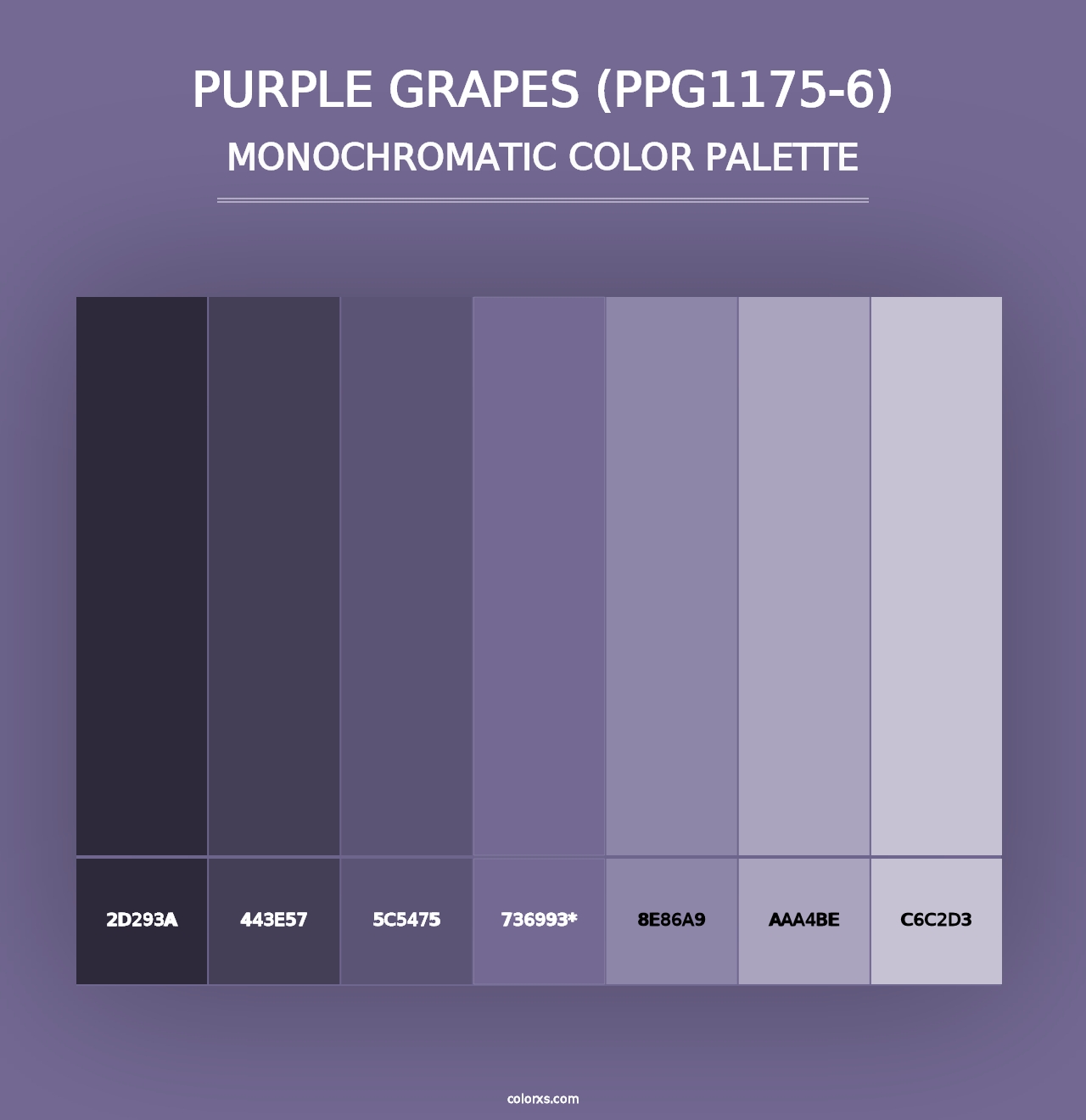 Purple Grapes (PPG1175-6) - Monochromatic Color Palette