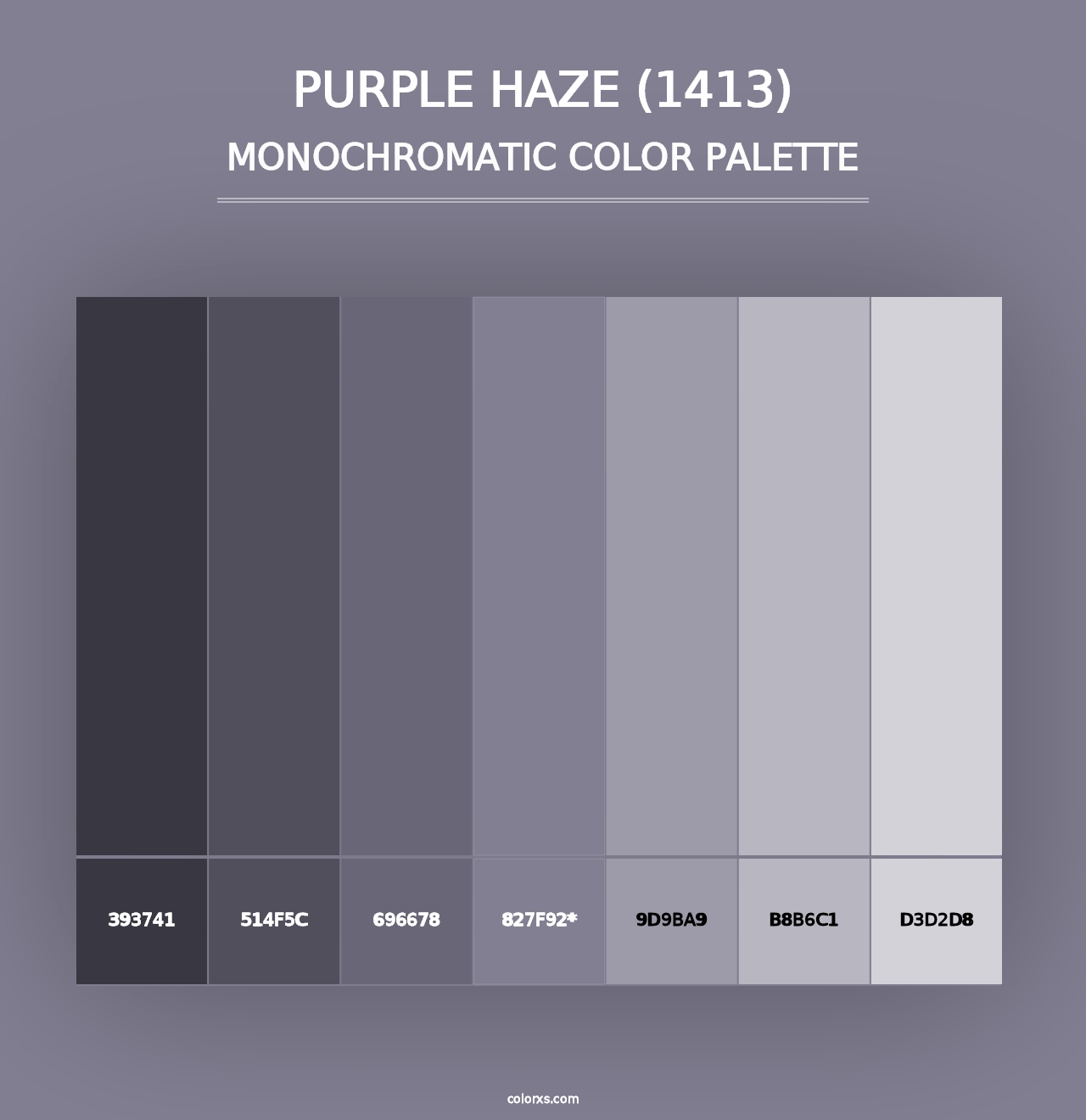 Purple Haze (1413) - Monochromatic Color Palette