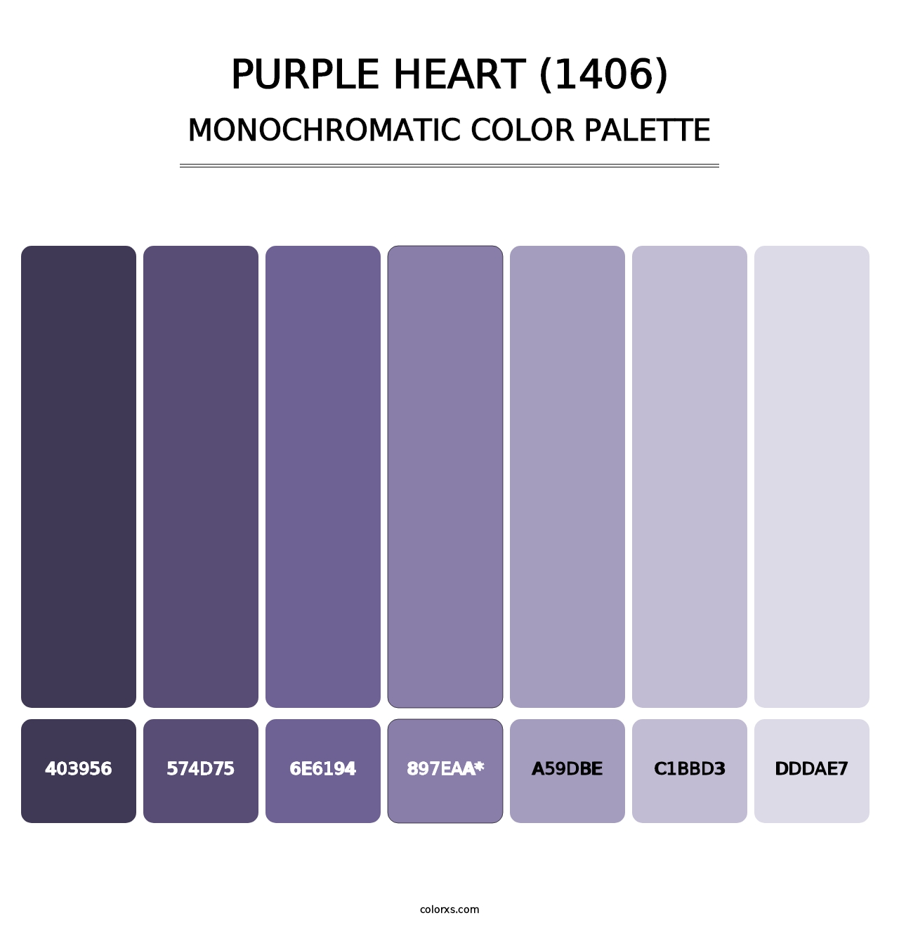 Purple Heart (1406) - Monochromatic Color Palette