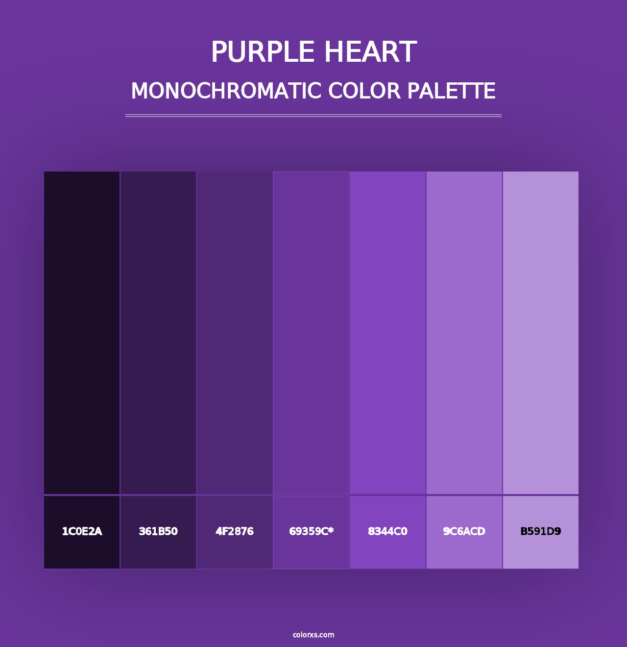 Purple Heart - Monochromatic Color Palette