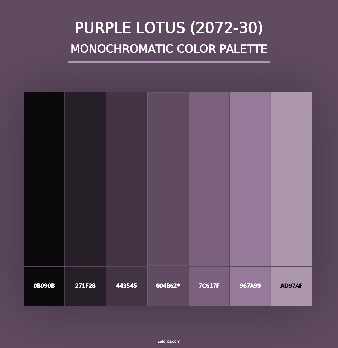 Purple Lotus (2072-30) - Monochromatic Color Palette