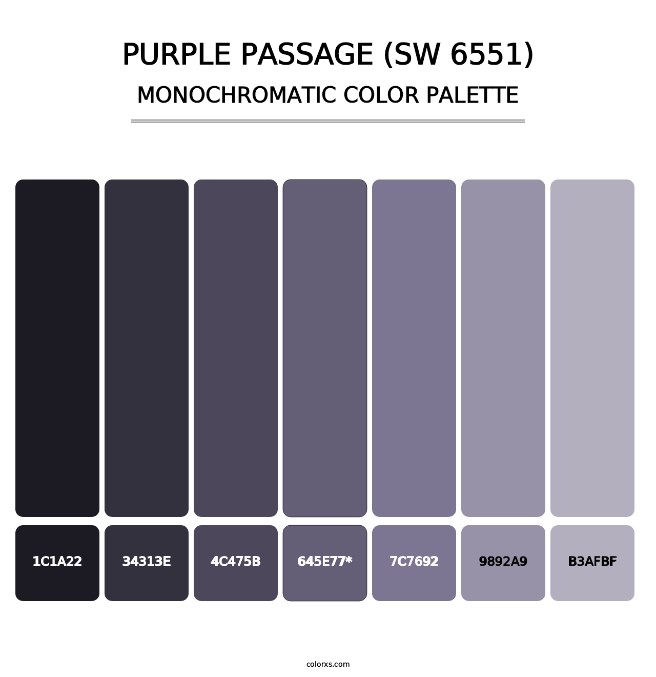 Purple Passage (SW 6551) - Monochromatic Color Palette