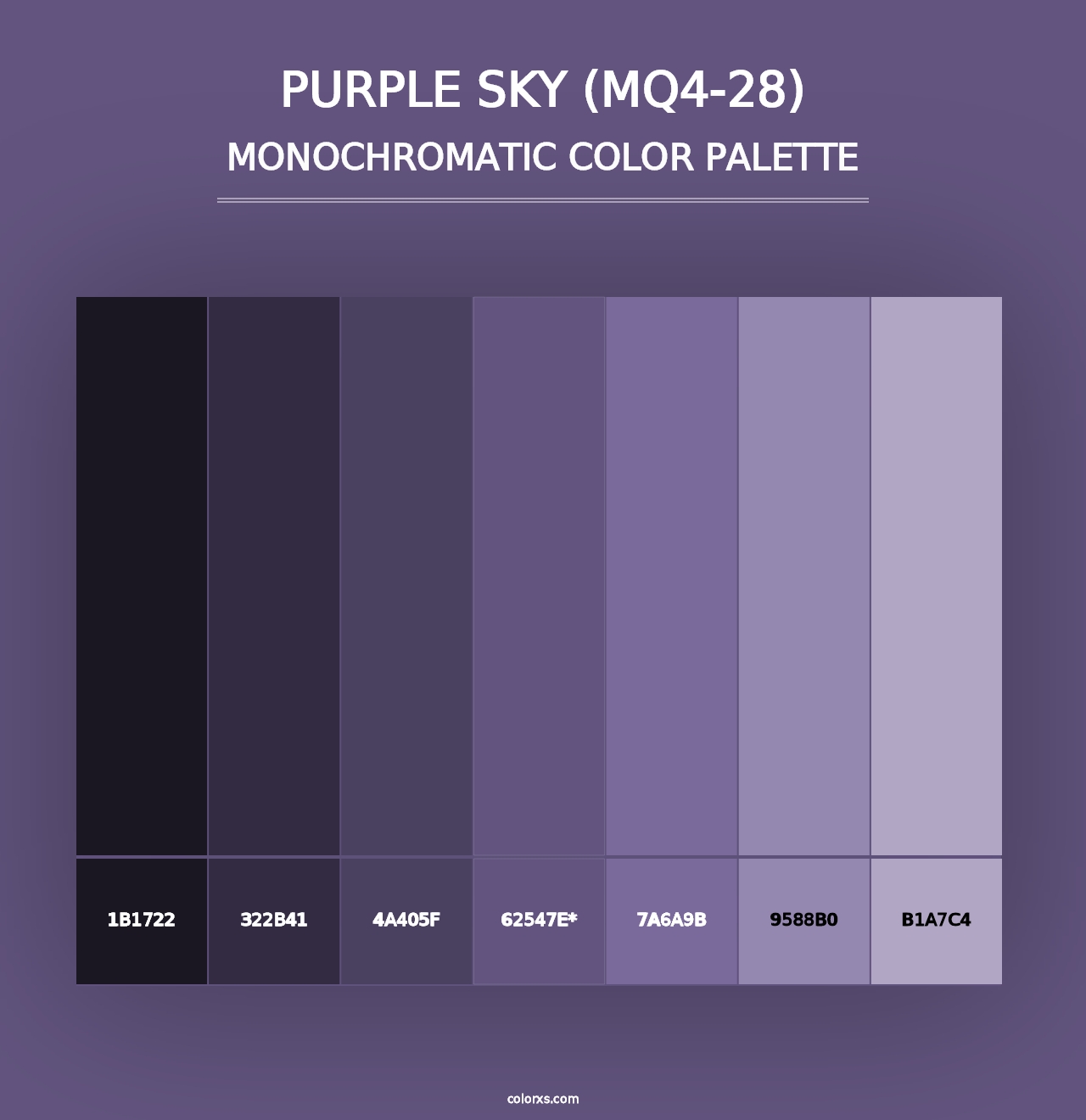 Purple Sky (MQ4-28) - Monochromatic Color Palette