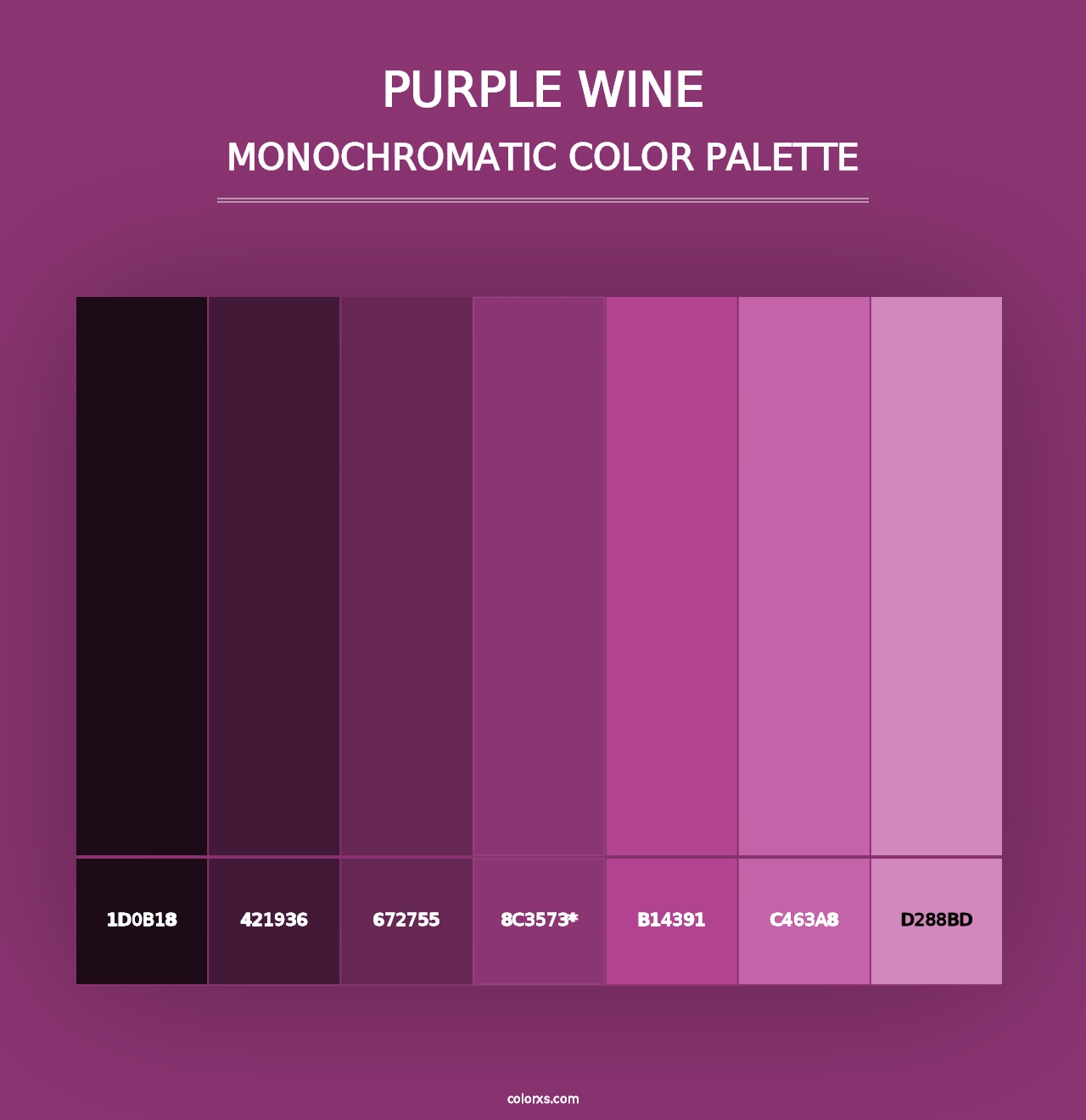 Purple Wine - Monochromatic Color Palette