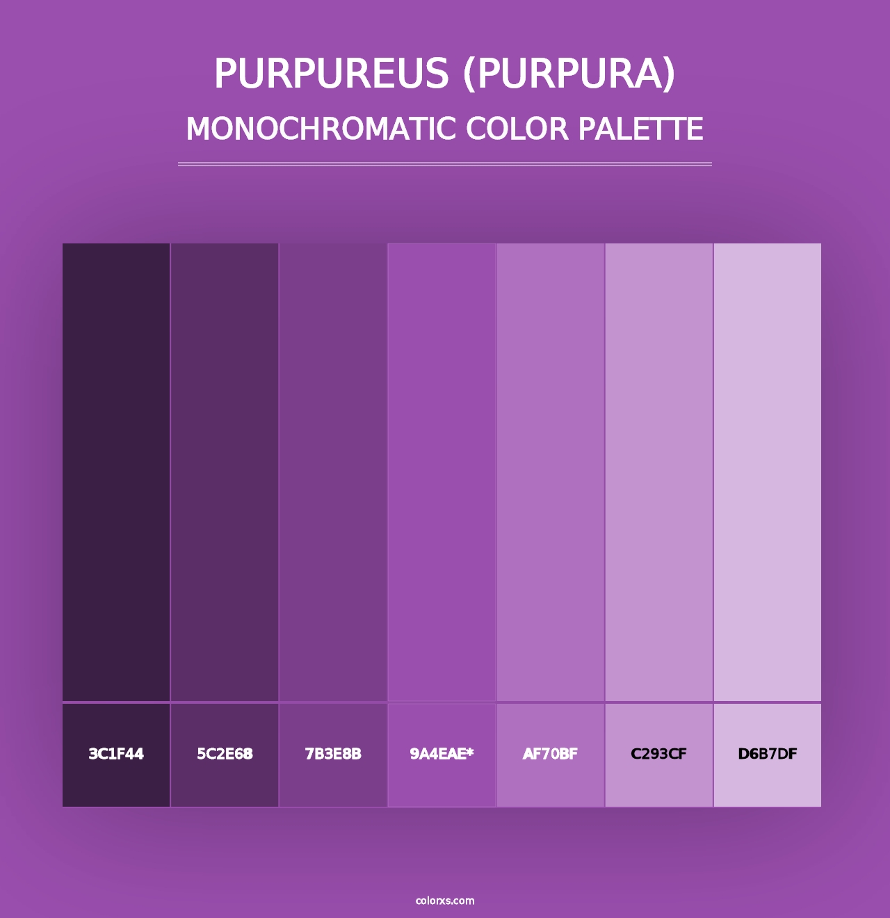 Purpureus (Purpura) - Monochromatic Color Palette