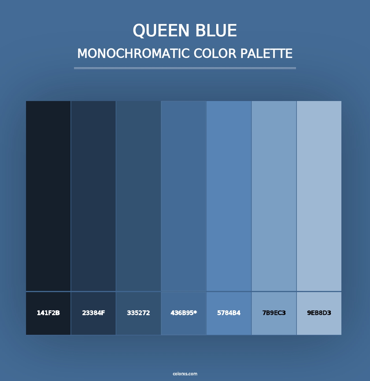 Queen Blue - Monochromatic Color Palette