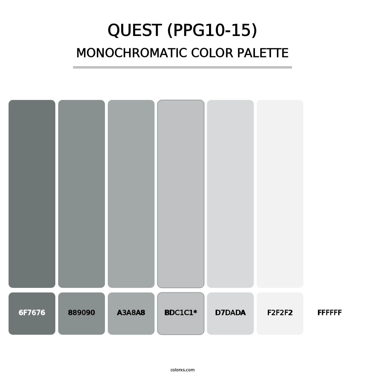 Quest (PPG10-15) - Monochromatic Color Palette