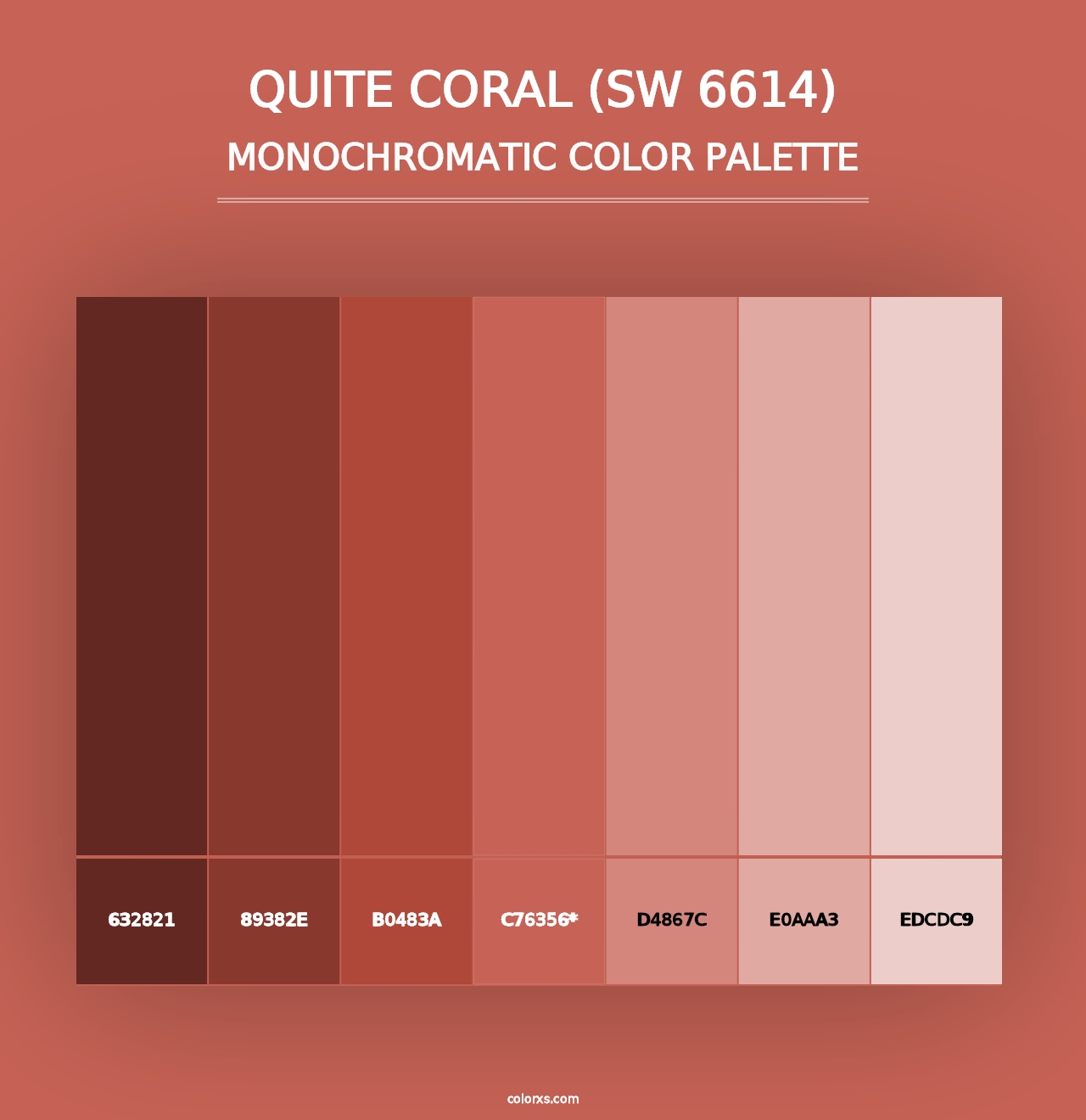 Quite Coral (SW 6614) - Monochromatic Color Palette