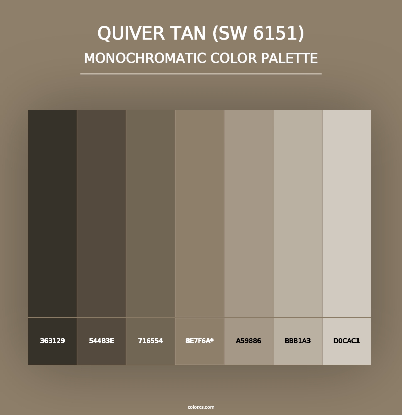 Quiver Tan (SW 6151) - Monochromatic Color Palette