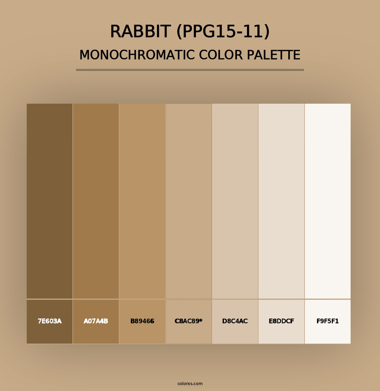 Rabbit (PPG15-11) - Monochromatic Color Palette