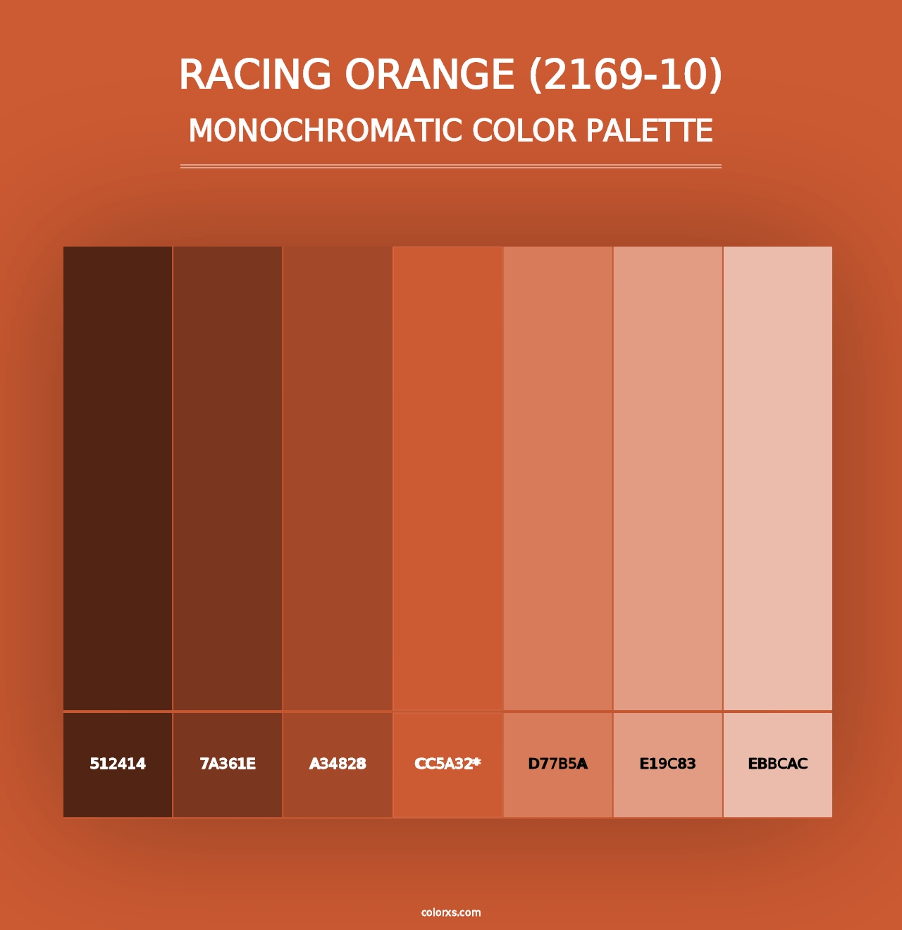 Racing Orange (2169-10) - Monochromatic Color Palette