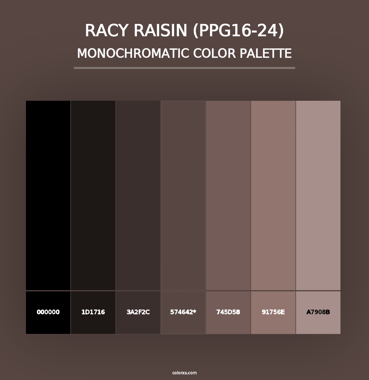 Racy Raisin (PPG16-24) - Monochromatic Color Palette