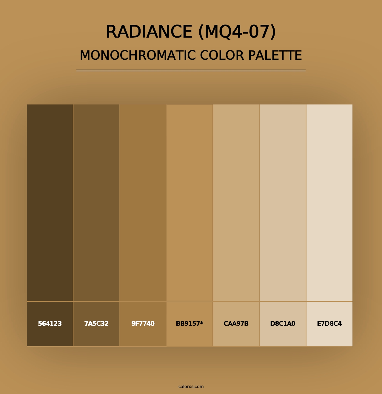 Radiance (MQ4-07) - Monochromatic Color Palette