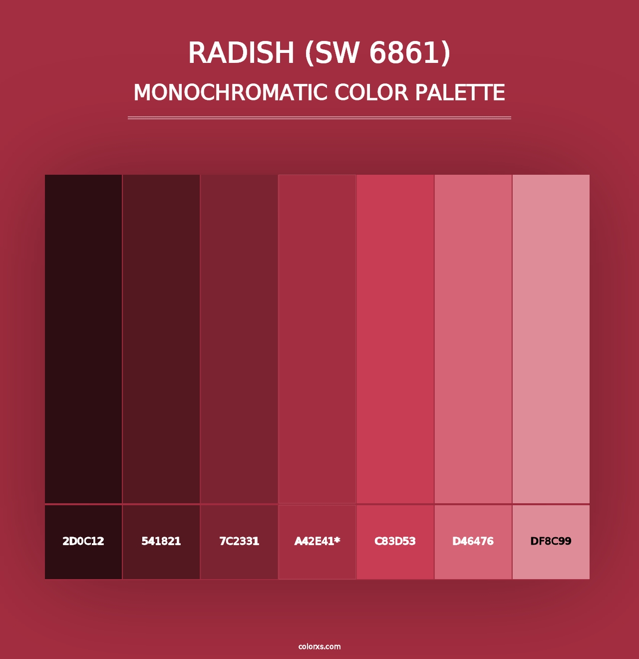 Radish (SW 6861) - Monochromatic Color Palette