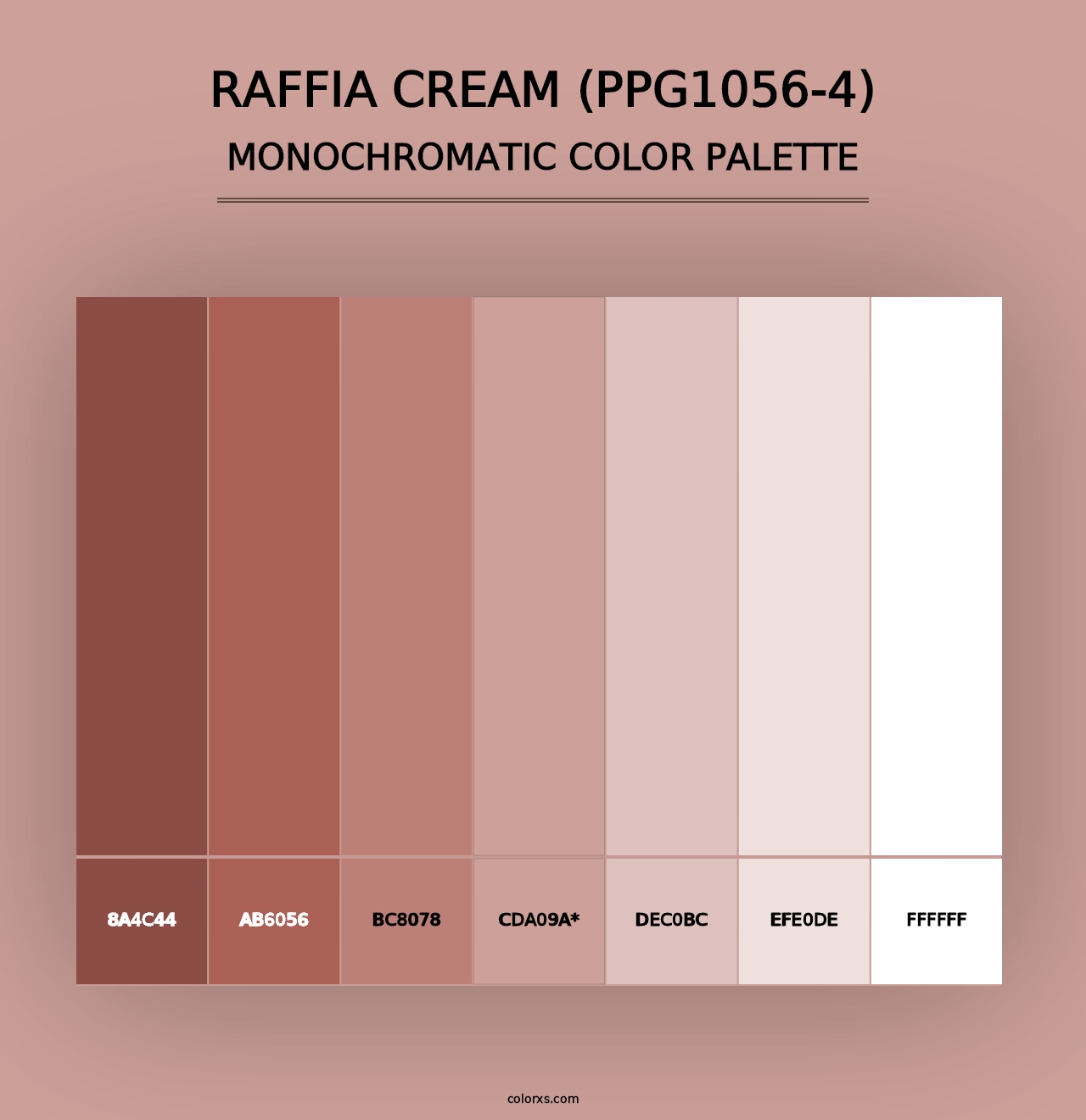 Raffia Cream (PPG1056-4) - Monochromatic Color Palette