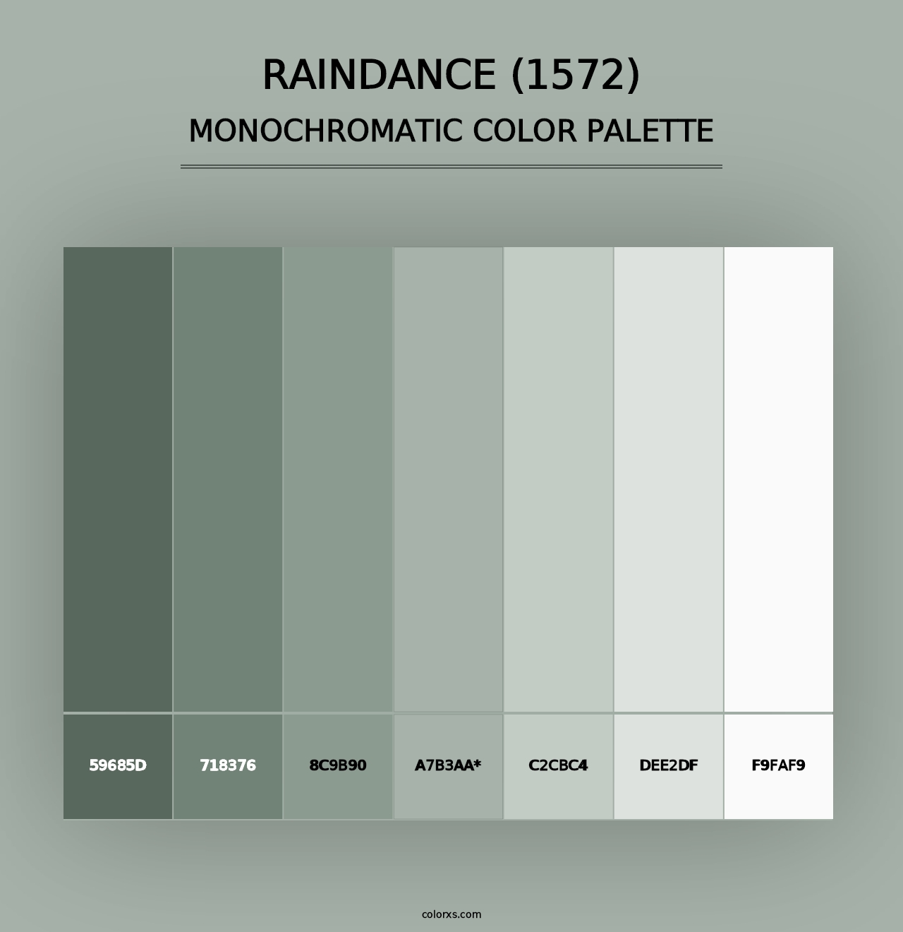 Raindance (1572) - Monochromatic Color Palette