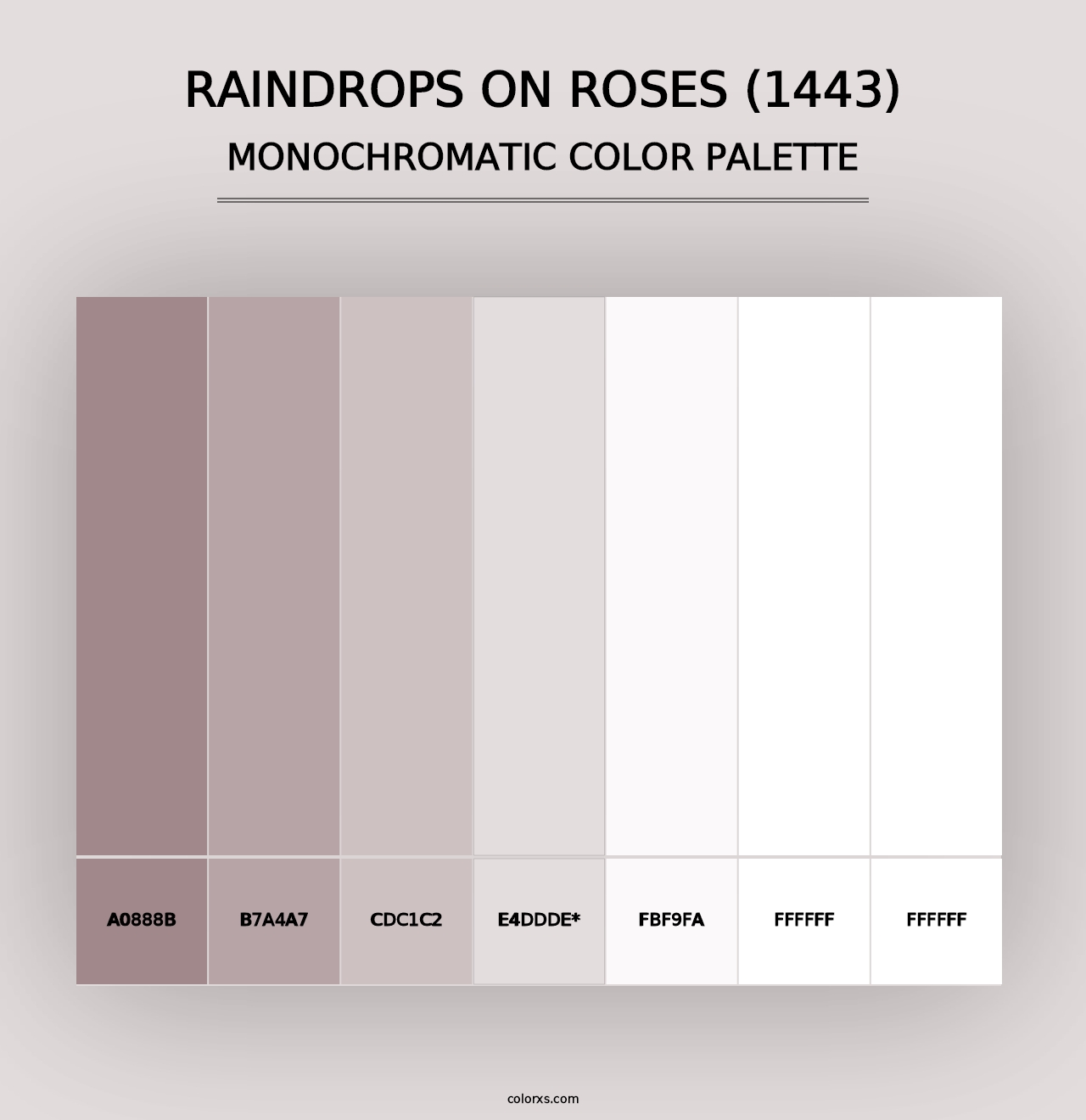 Raindrops on Roses (1443) - Monochromatic Color Palette