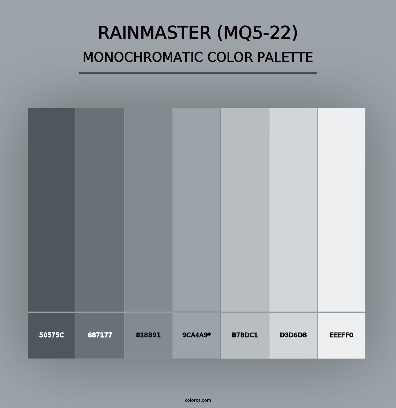 Rainmaster (MQ5-22) - Monochromatic Color Palette