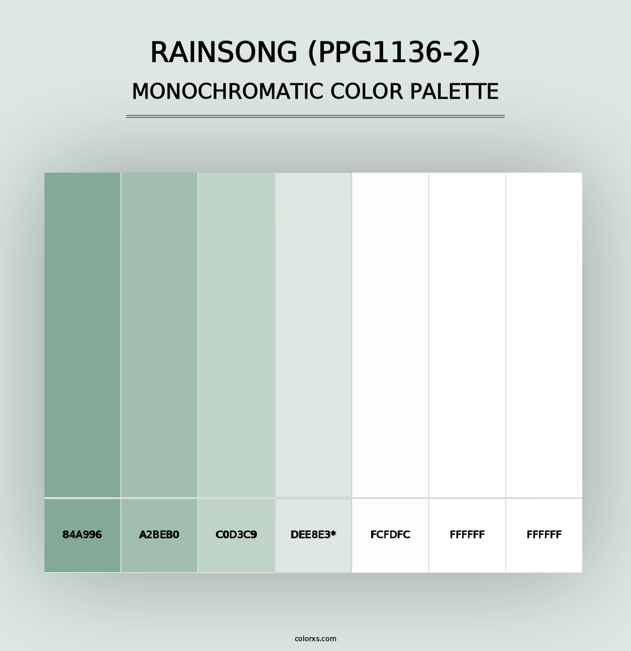 Rainsong (PPG1136-2) - Monochromatic Color Palette