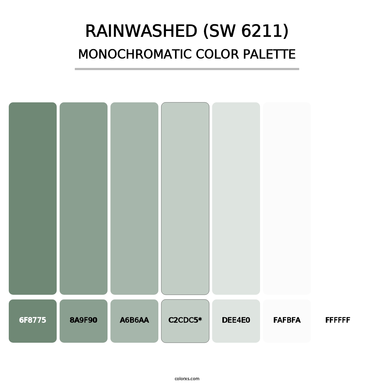 Rainwashed (SW 6211) - Monochromatic Color Palette