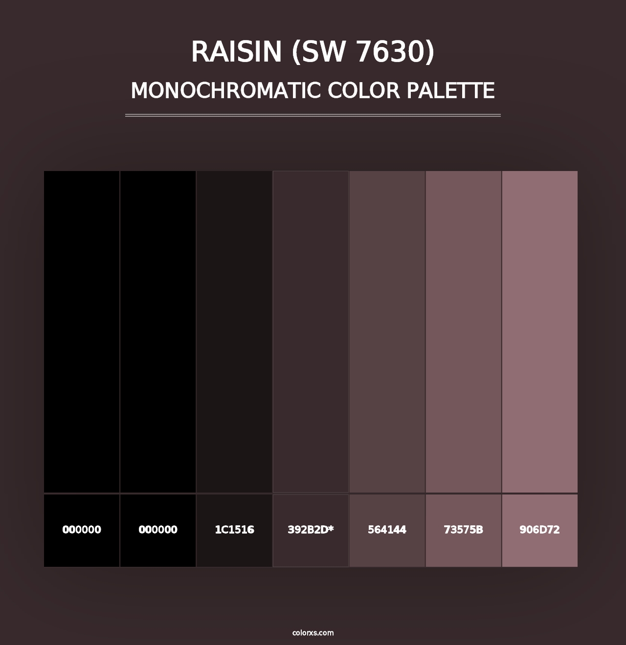 Raisin (SW 7630) - Monochromatic Color Palette