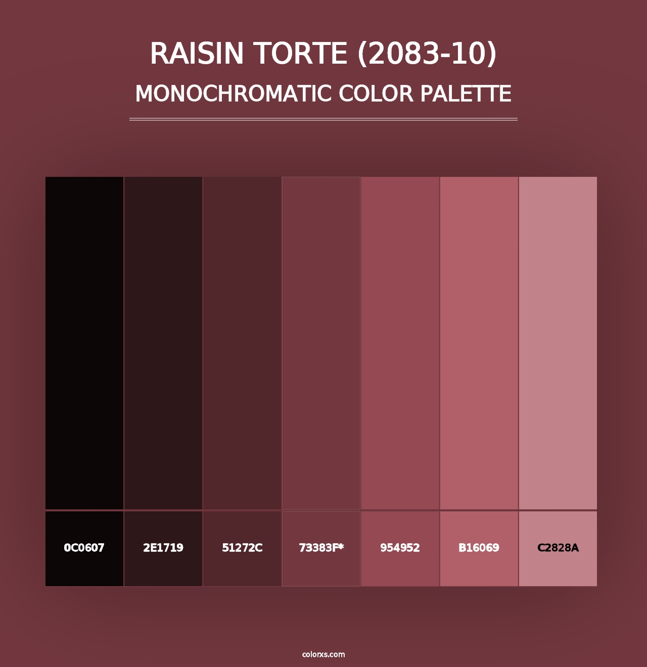 Raisin Torte (2083-10) - Monochromatic Color Palette