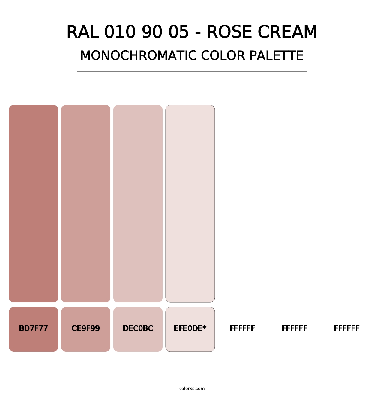 RAL 010 90 05 - Rose Cream - Monochromatic Color Palette