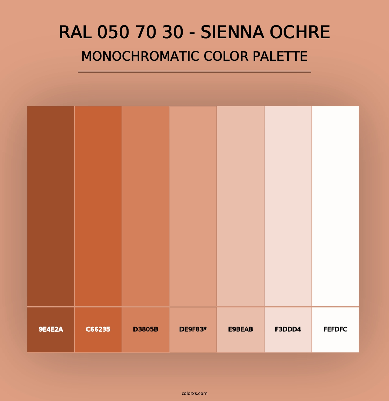 RAL 050 70 30 - Sienna Ochre - Monochromatic Color Palette