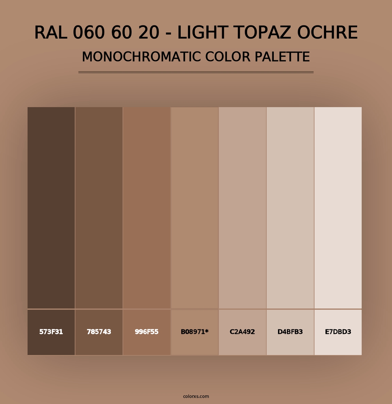 RAL 060 60 20 - Light Topaz Ochre - Monochromatic Color Palette