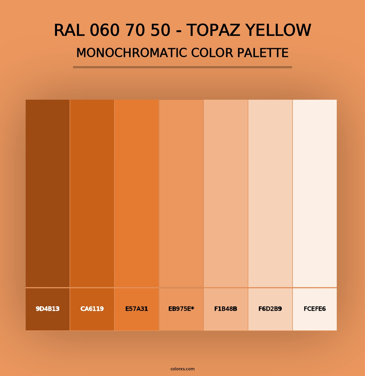 RAL 060 70 50 - Topaz Yellow - Monochromatic Color Palette